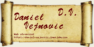 Daniel Vejnović vizit kartica